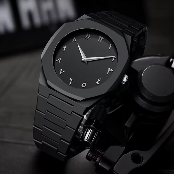 Classic Business Men's Quartz Watch – Fashionable Round Dial with Arabic Numerals, Elegant Timepiece