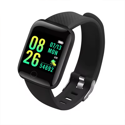 Unisex Smartwatch â€“ Fitness Tracker, Message Alerts, and Health Monitor Perfect Birthday Gift Black