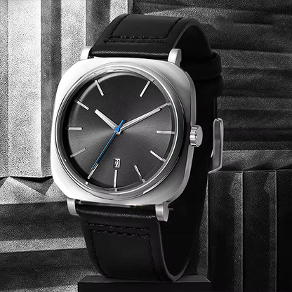 Men's Elegant Square Quartz Watch â€“ Minimalist Business Design, High-Quality Fashion Timepiece Black